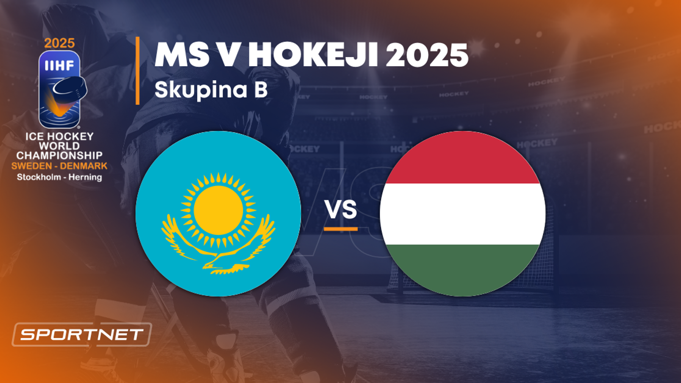 Kazachstan - Maďarsko: ONLINE prenos zo zápasu na MS v hokeji 2025 vo Švédsku a Dánsku.