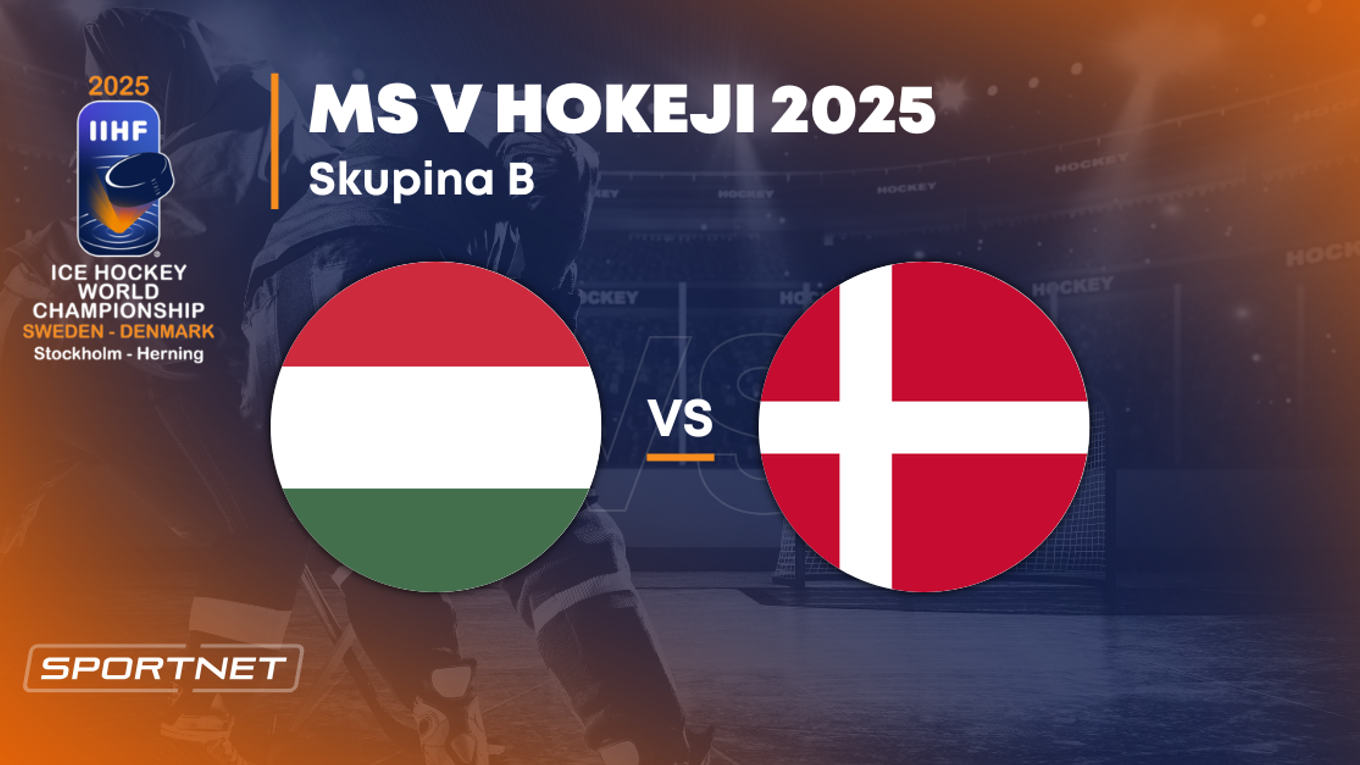 Maďarsko - Dánsko: ONLINE prenos zo zápasu na MS v hokeji 2025 vo Švédsku a Dánsku.
