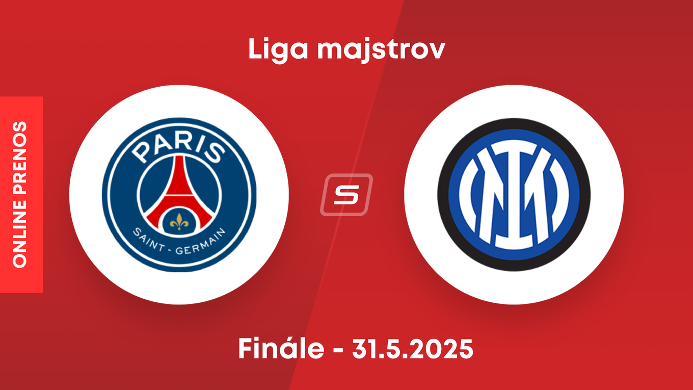 Paríž St. Germain - Inter Miláno: ONLINE prenos z finále Ligy majstrov 2024/2025.