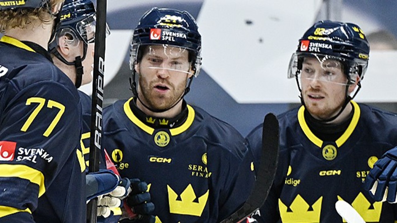 Švédski hokejisti na turnaji České hokejové hry 2025.