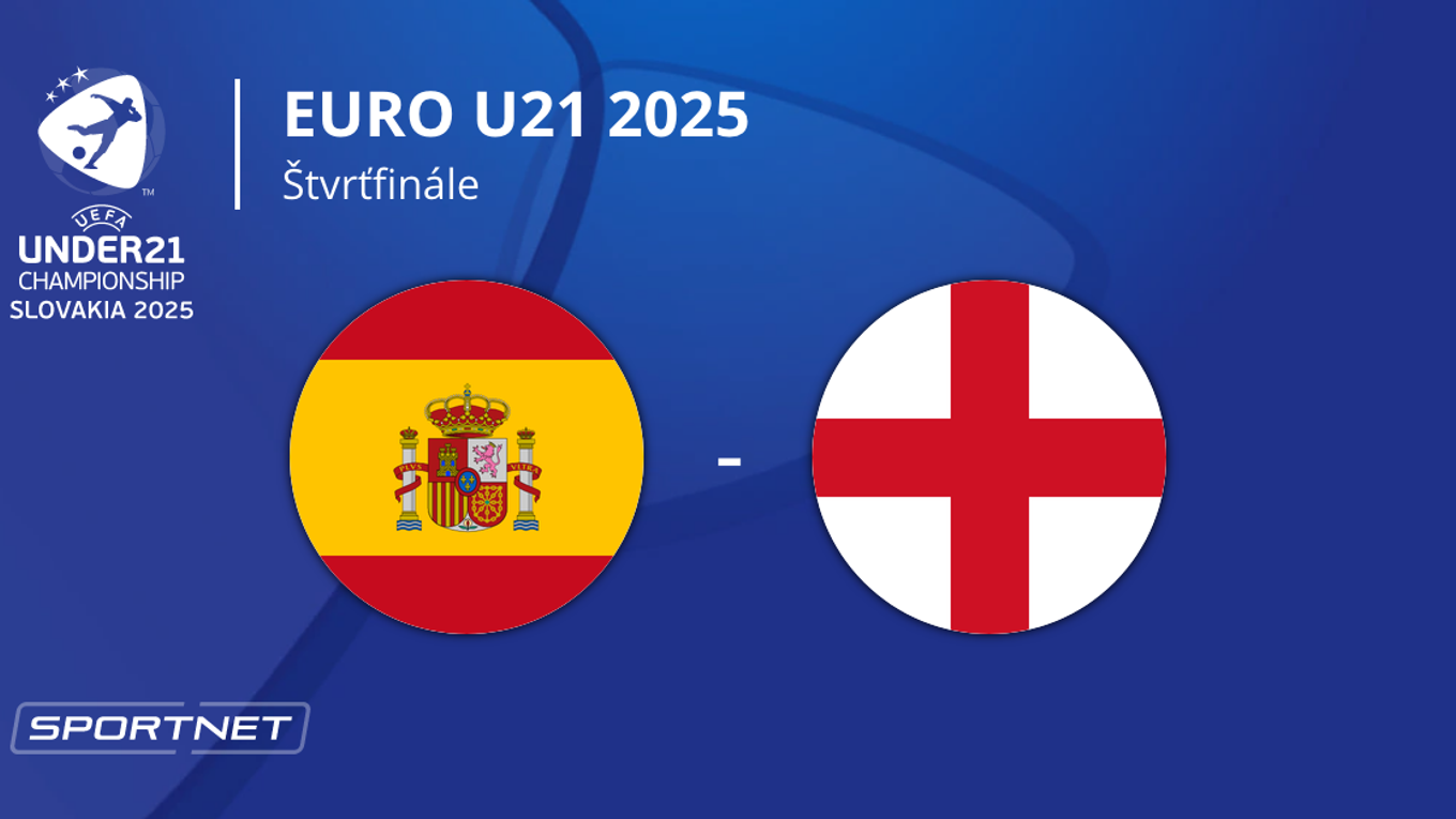 Španielsko - Anglicko: ONLINE prenos zo zápasu na EURO U21 2025 (ME vo futbale do 21 rokov) na Slovensku.
