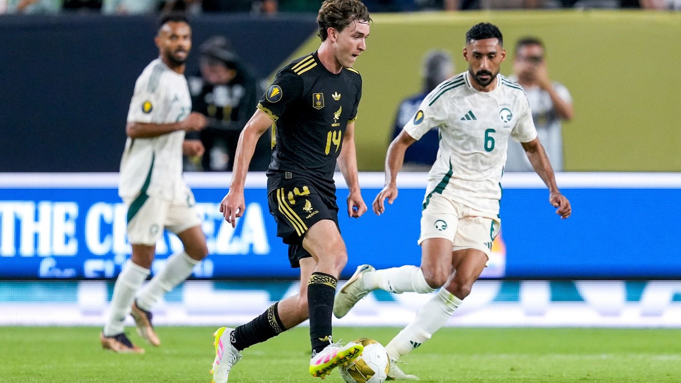 Momentka zo zápasu Mexiko - Saudská Arábia