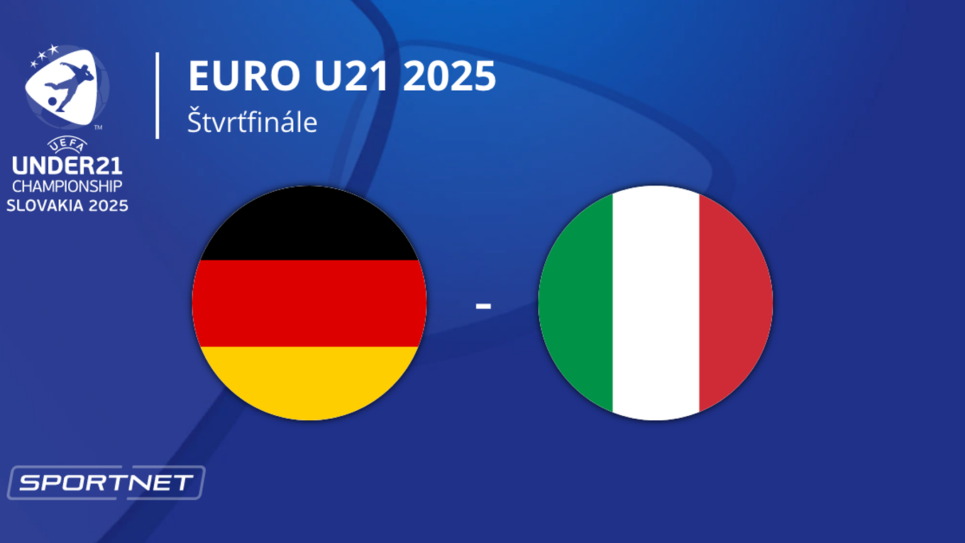 Nemecko - Taliansko: ONLINE prenos zo zápasu na EURO U21 2025 (ME vo futbale do 21 rokov) na Slovensku.