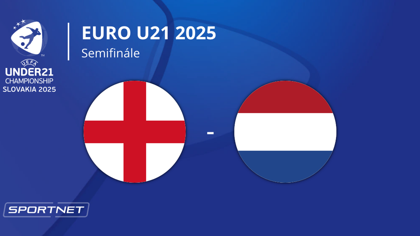 Anglicko - Holandsko: ONLINE prenos zo zápasu na EURO U21 2025 (ME vo futbale do 21 rokov) na Slovensku