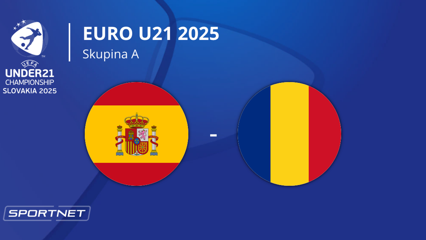 Španielsko - Rumunsko: ONLINE prenos zo zápasu na EURO U21 2025 (ME vo futbale do 21 rokov) na Slovensku.