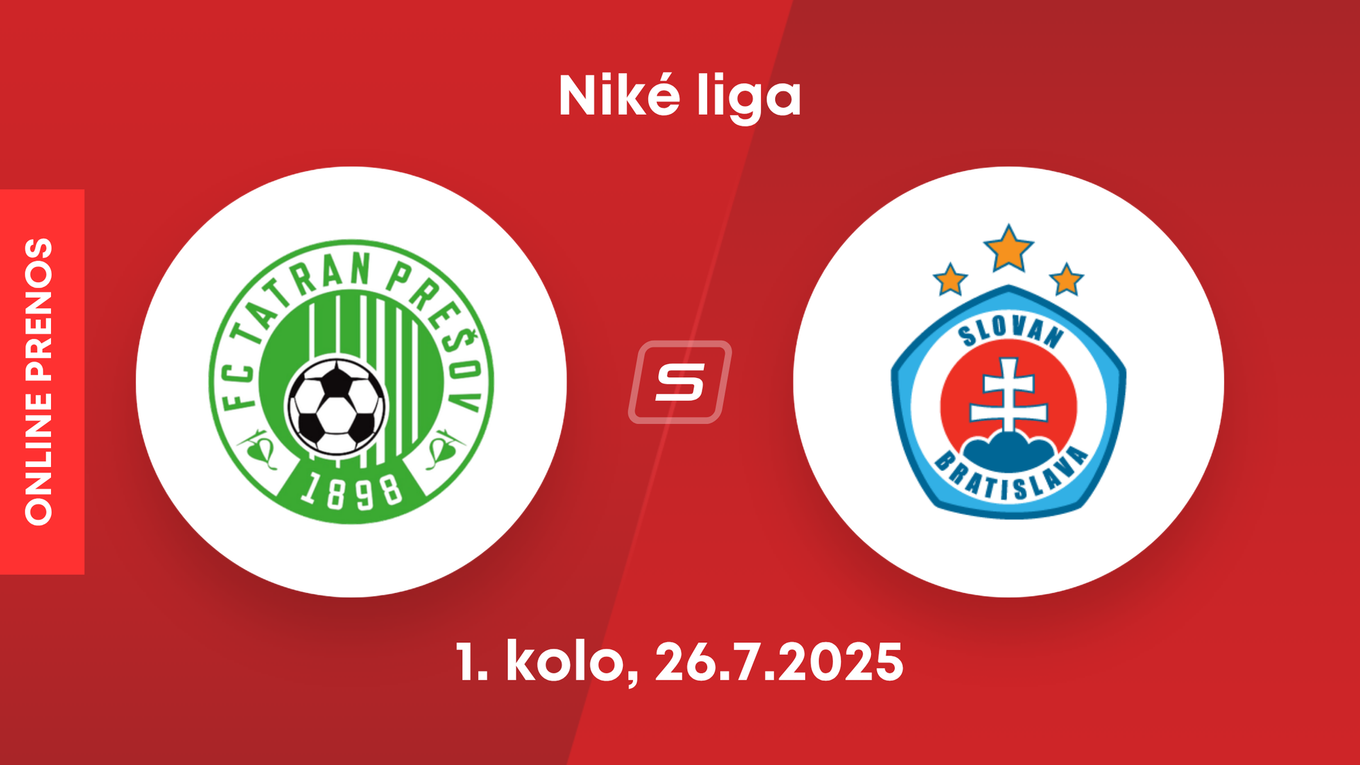 FC Tatran Prešov - ŠK Slovan Bratislava: ONLINE prenos zo zápasu 1. kola Niké ligy.