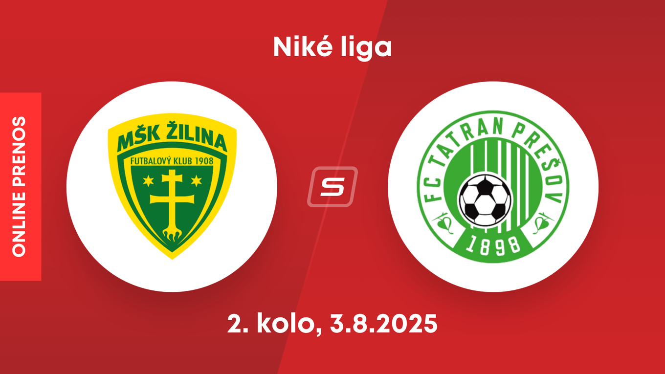 MŠK Žilina - FC Tatran Prešov: ONLINE prenos zo zápasu 2. kola Niké ligy.