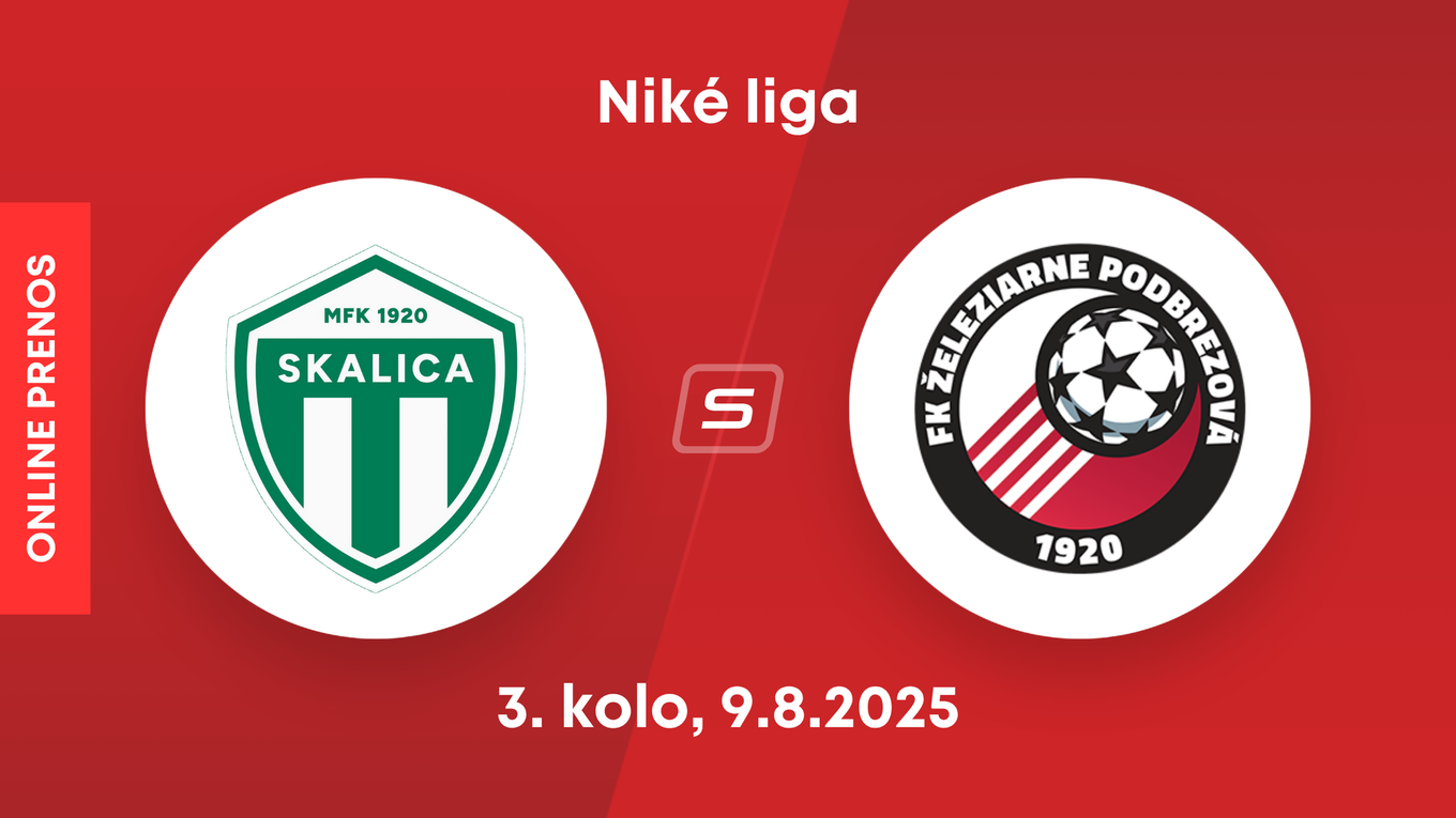MFK Skalica - FK Železiarne Podbrezová: ONLINE prenos zo zápasu 3. kola Niké ligy.