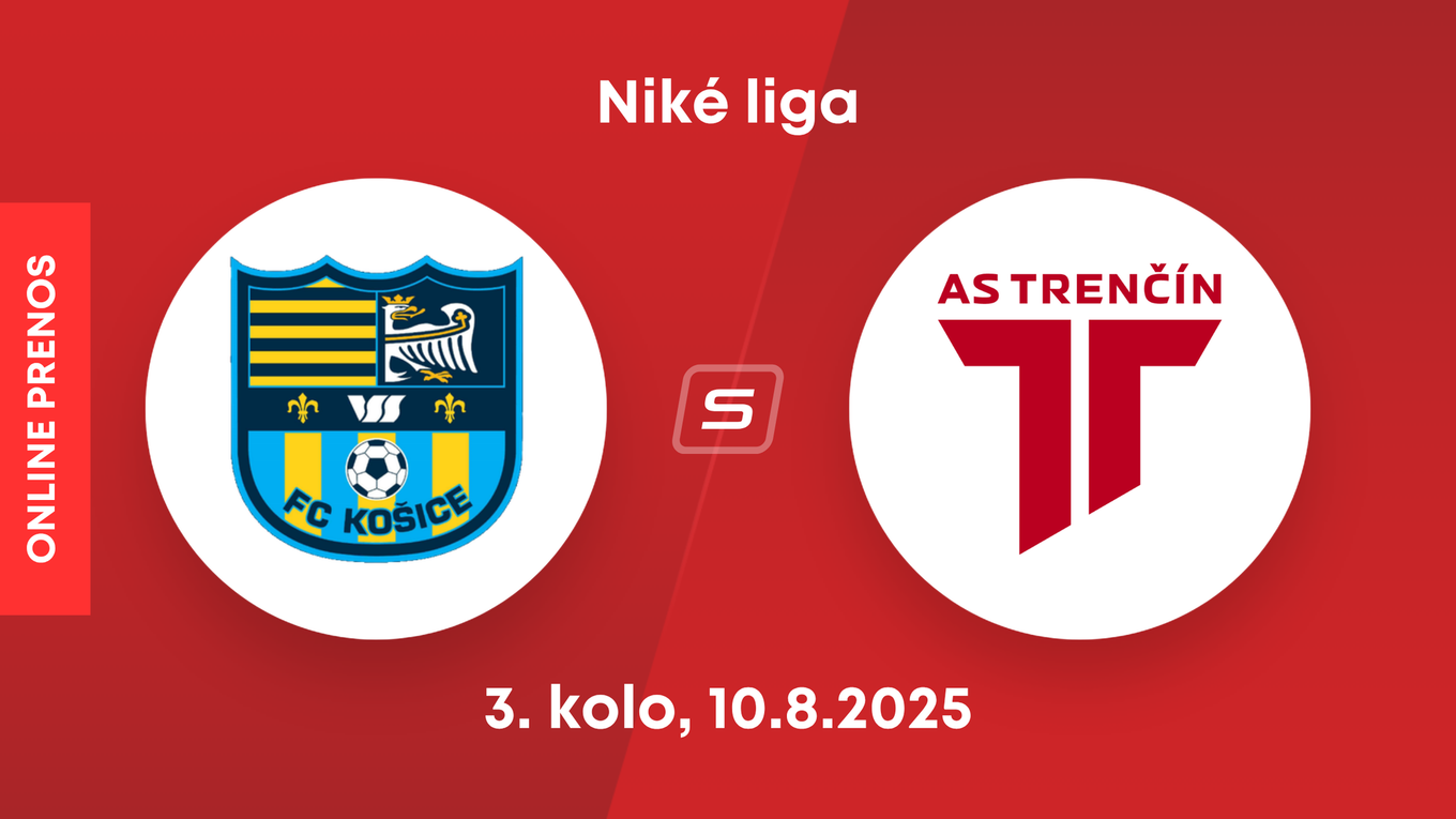 FC Košice - AS Trenčín: ONLINE prenos zo zápasu 3. kola Niké ligy.