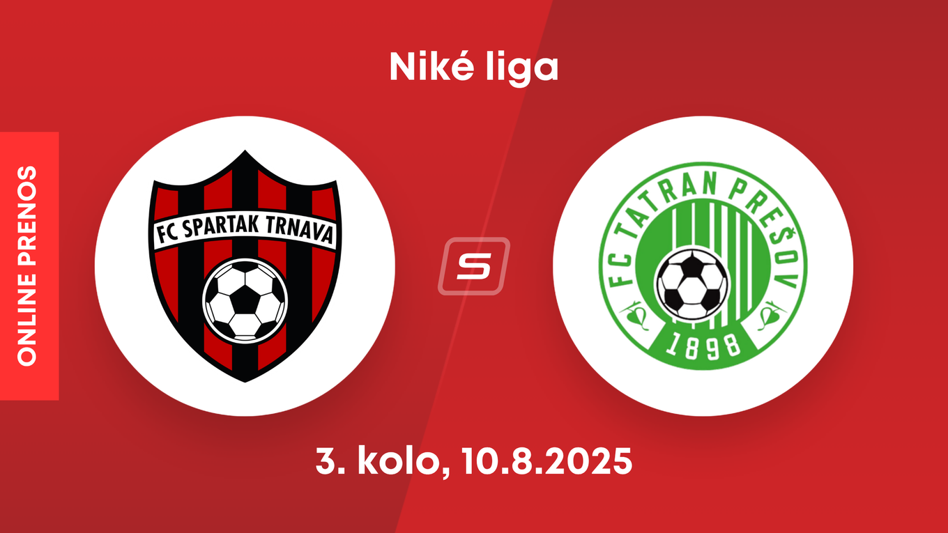FC Spartak Trnava - FC Tatran Prešov: ONLINE prenos zo zápasu 3. kola Niké ligy.