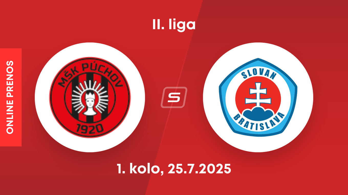 MŠK Púchov - ŠK Slovan Bratislava B: ONLINE prenos zo zápasu 1. kola II. ligy.
