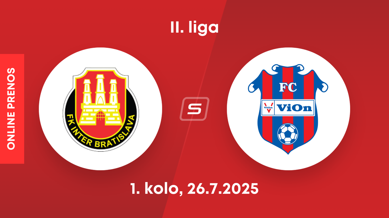 FK Inter Bratislava - FC ViOn Zlaté Moravce: ONLINE prenos zo zápasu 1. kola II. ligy.