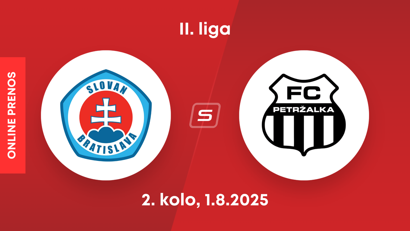 ŠK Slovan Bratislava B - FC Petržalka: ONLINE prenos zo zápasu 2. kola II. ligy.