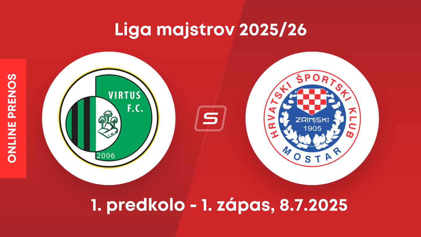 AC Virtus - Zrinjski Mostar: ONLINE prenos zo zápasu 1. predkola Ligy majstrov.
