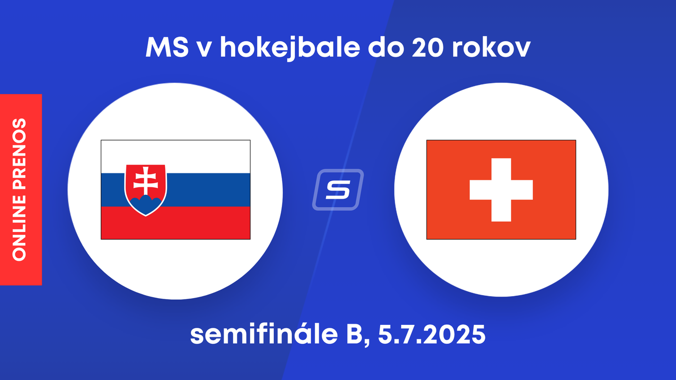 Slovensko - Švajčiarsko: LIVE STREAM prenos zo zápasu MS v hokejbale do 20 rokov 2025.