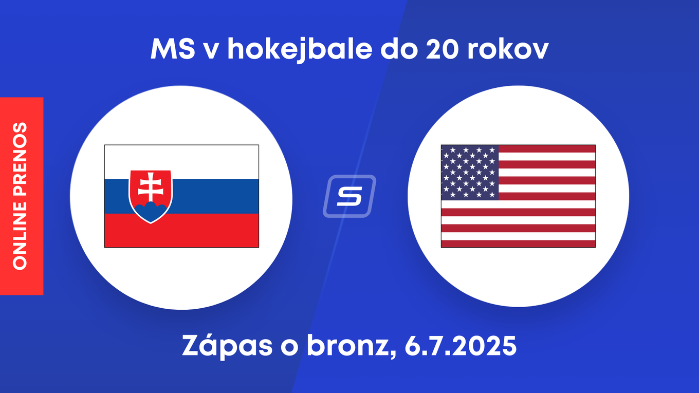 Slovensko - USA: LIVE STREAM prenos zo zápasu o bronz na MS v hokejbale do 20 rokov 2025.