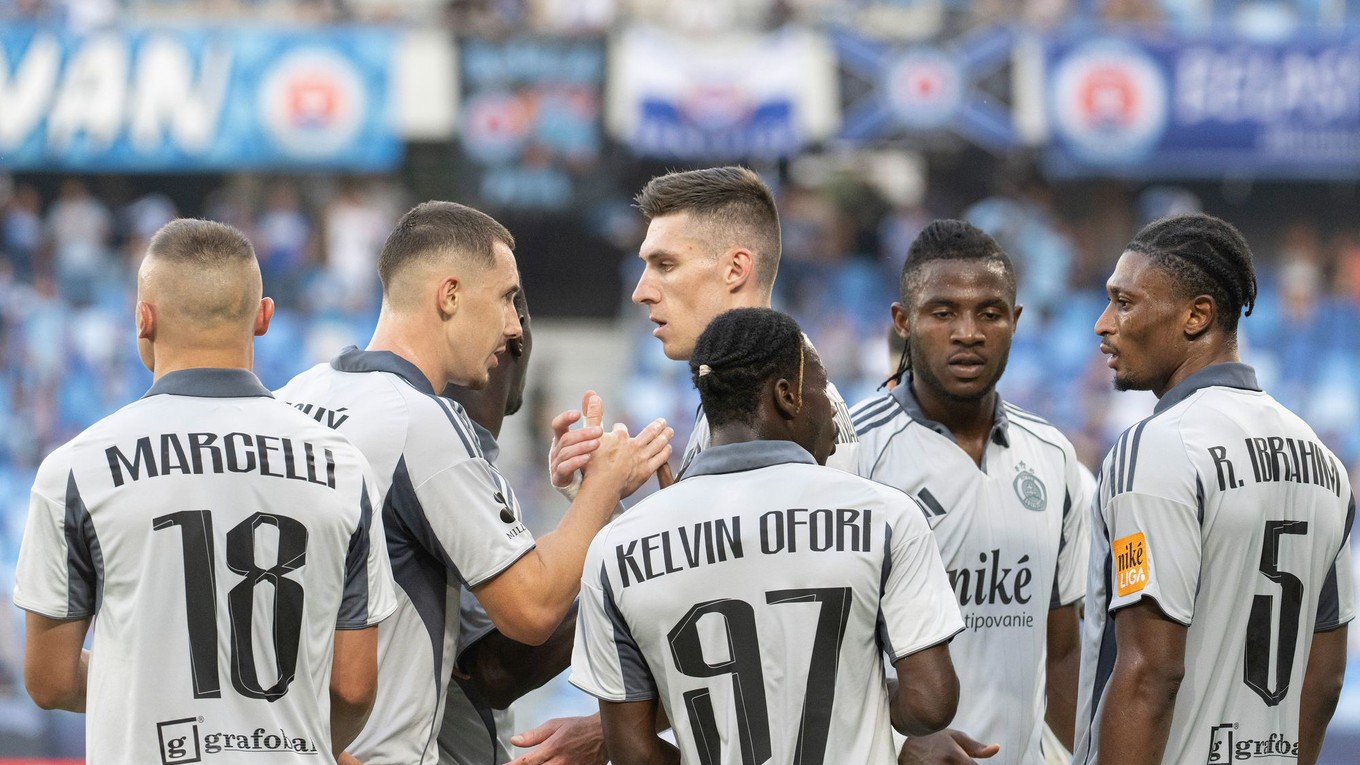 Futbalisti ŠK Slovan Bratislava.