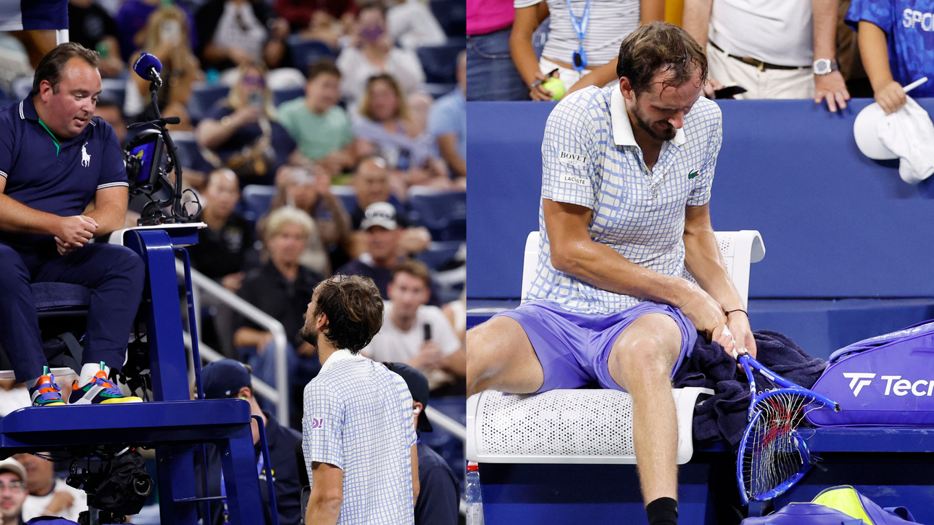 Daniil Medvedev útočil na rozhodcu a rozmlátil raketu