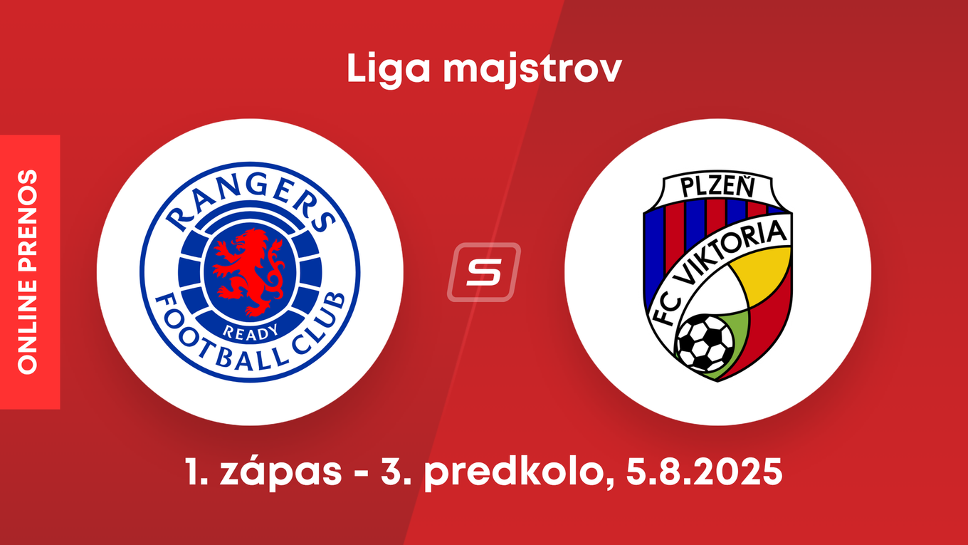 Glasgow Rangers - FC Viktoria Plzeň: ONLINE prenos z 3. predkola Ligy majstrov.