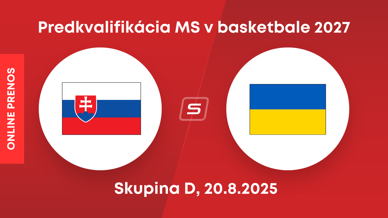 Slovensko - Ukrajina: Online prenos z predkvalifikácie MS v basketbale 2027.
