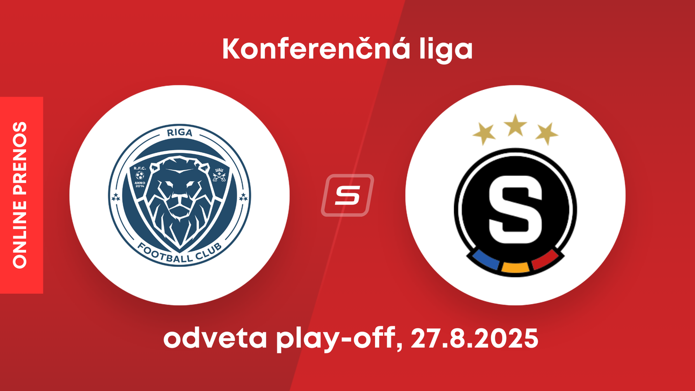 Riga FC - Sparta Praha: ONLINE prenos z odvetného zápasu play-off Konferenčnej ligy. 