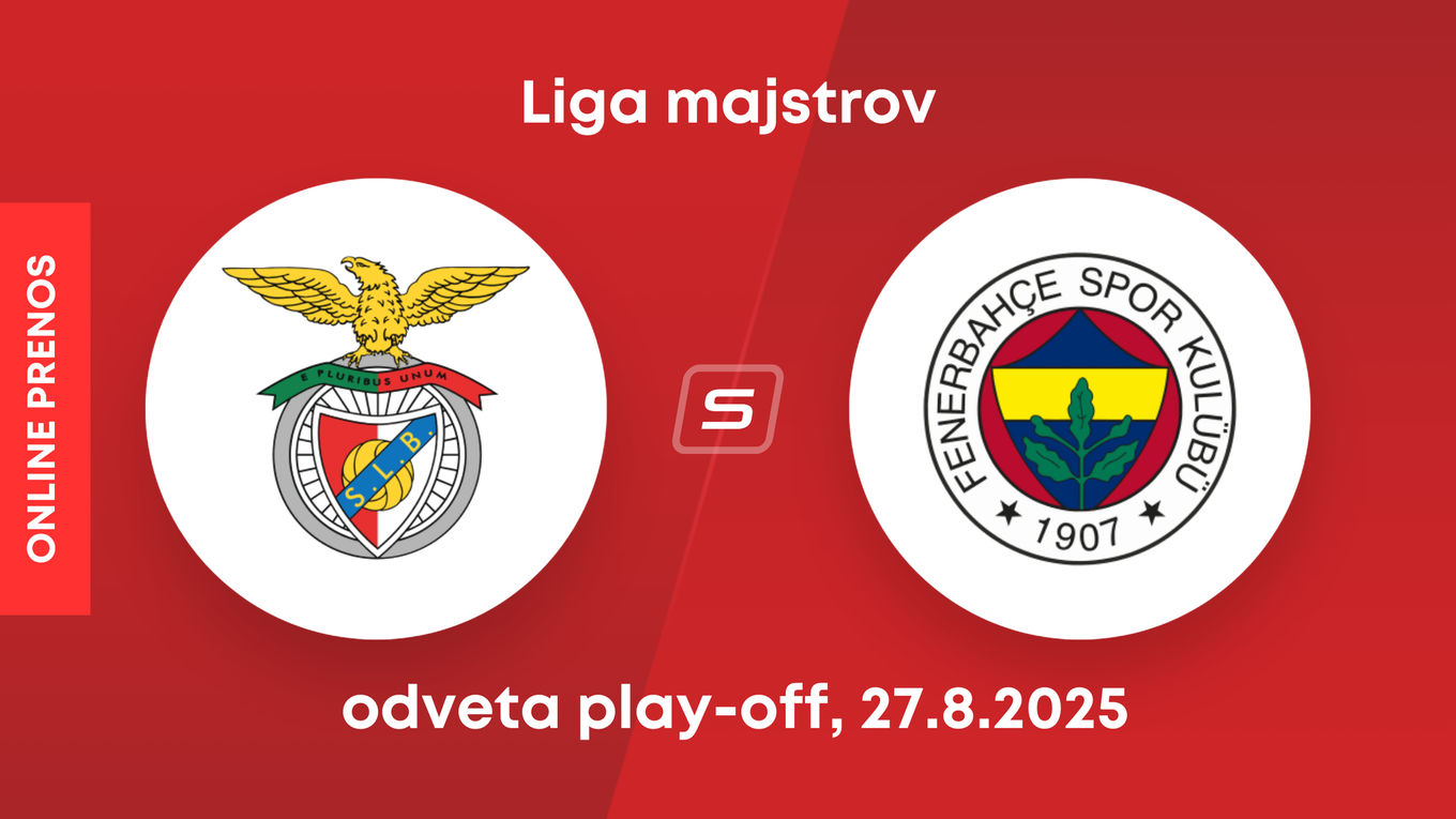 Benfica Lisabon - Fenerbahce SK: ONLINE prenos z odvety play-off Ligy majstrov.