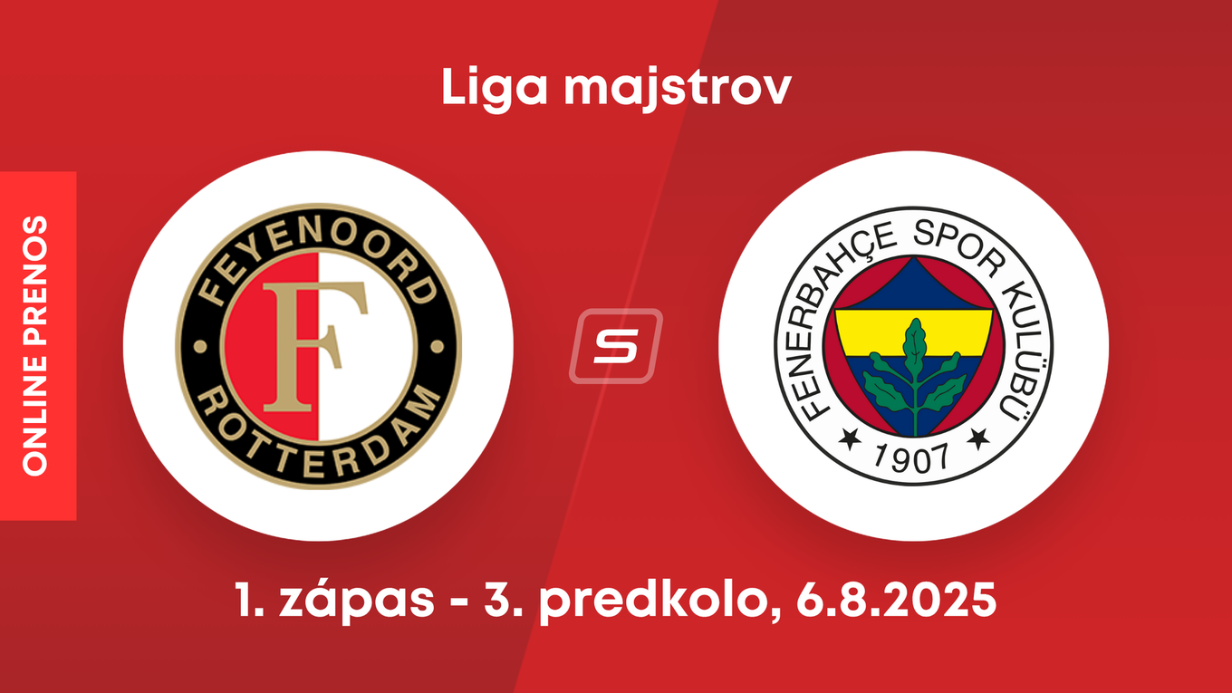 Feyenoord Rotterdam - Fenerbahce Istanbul: ONLINE prenos z 3. predkola Ligy majstrov.