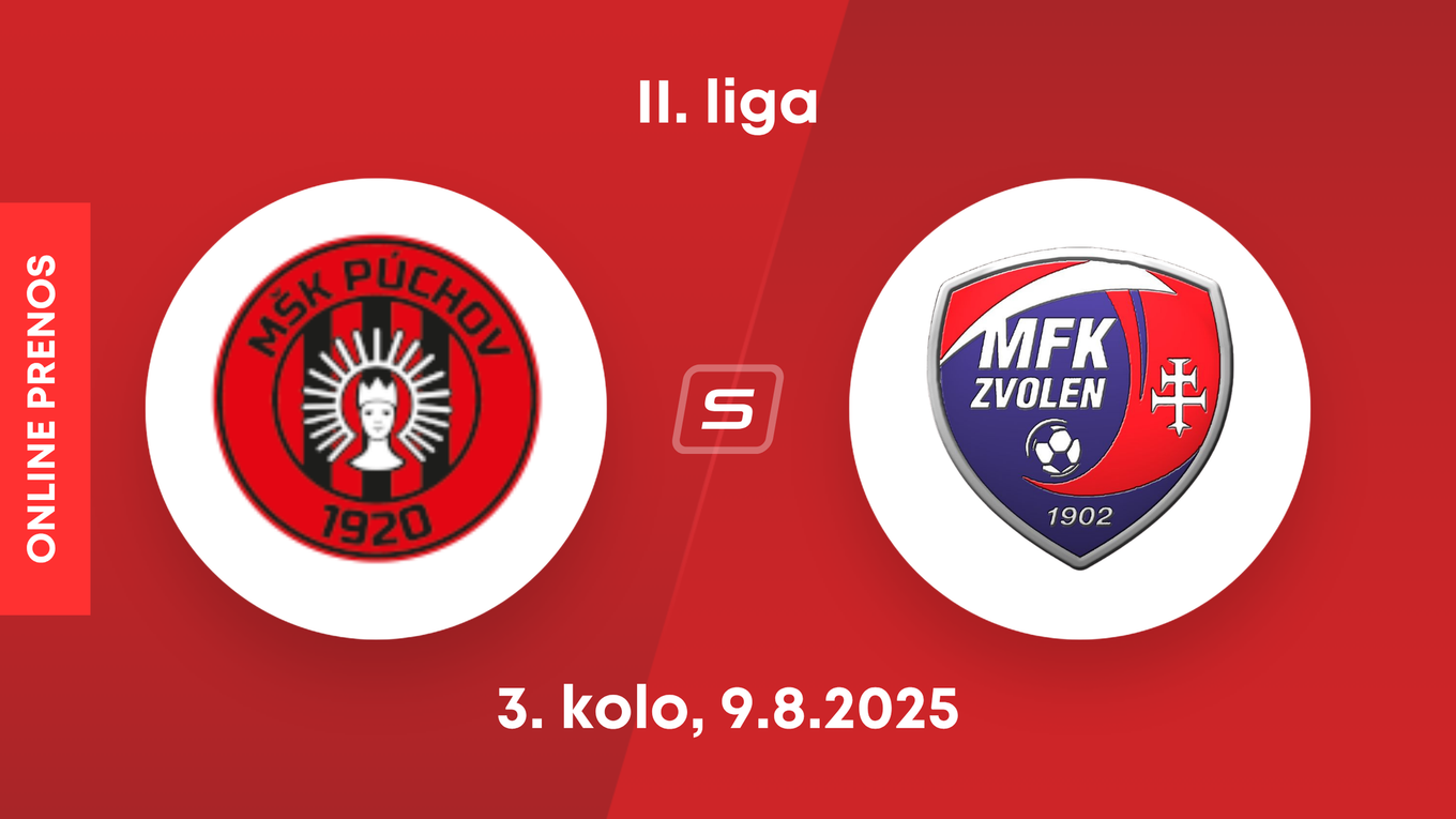 MŠK Púchov - MFK Zvolen: ONLINE prenos zo zápasu 3. kola II. ligy.