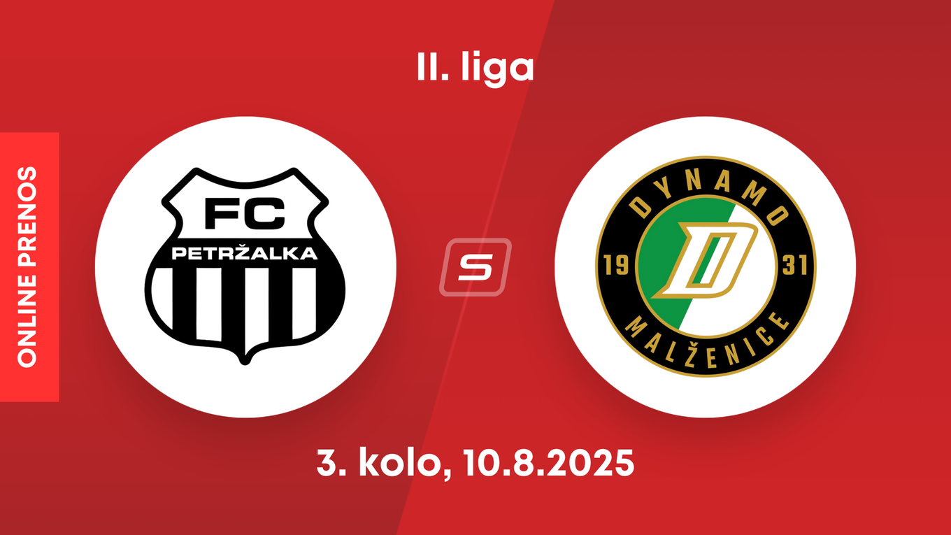 FC Petržalka - OFK Malženice: ONLINE prenos zo zápasu 3. kola II. ligy.