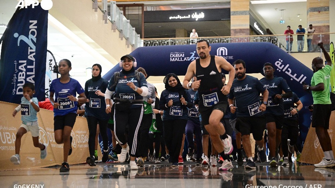 Dubajský maratón v nákupnom centre