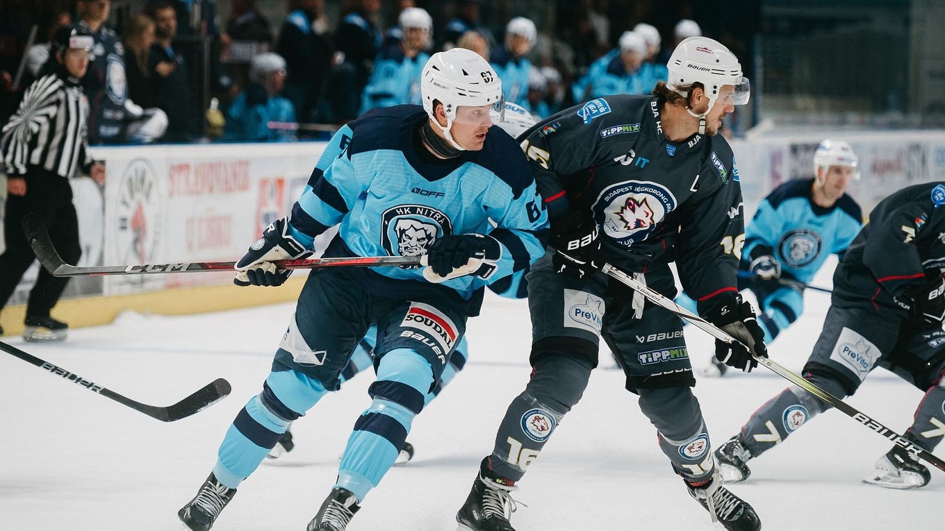 Momentka zo zápasu HK Nitra – Budapešť Akadémia 