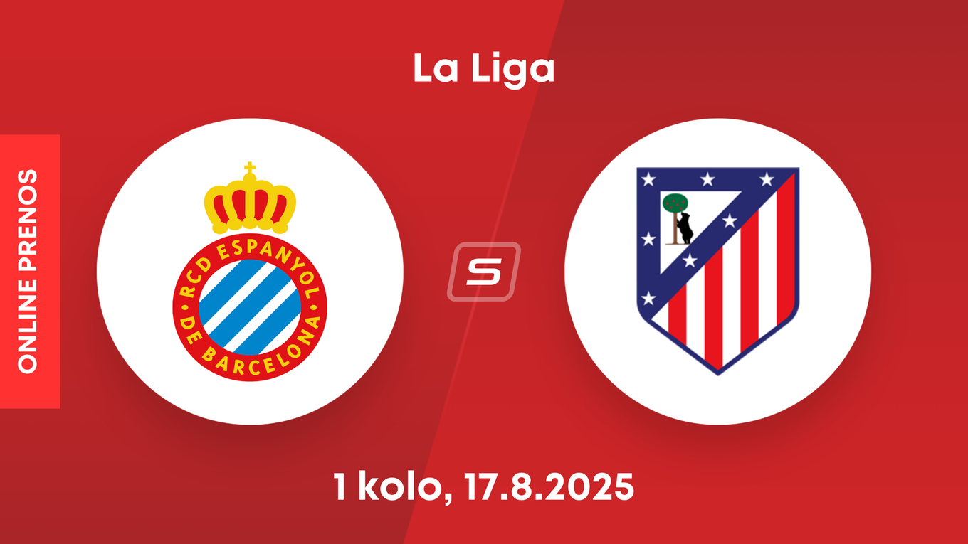 Espanyol Barcelona - Atlético Madrid: ONLINE prenos z 1. kola La Ligy.