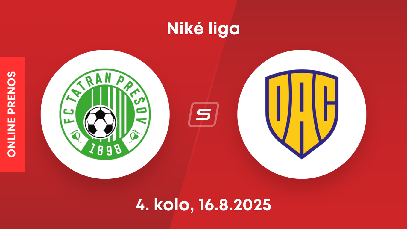 FC Tatran Prešov - FC DAC Dunajská Streda: ONLINE prenos zo zápasu 4. kola Niké ligy.