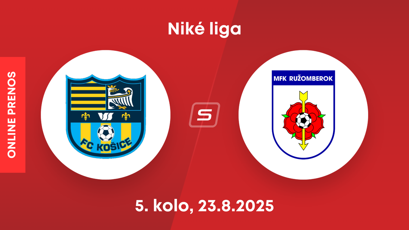 FC Košice - MFK Ružomberok: ONLINE prenos zo zápasu 5. kola Niké ligy.