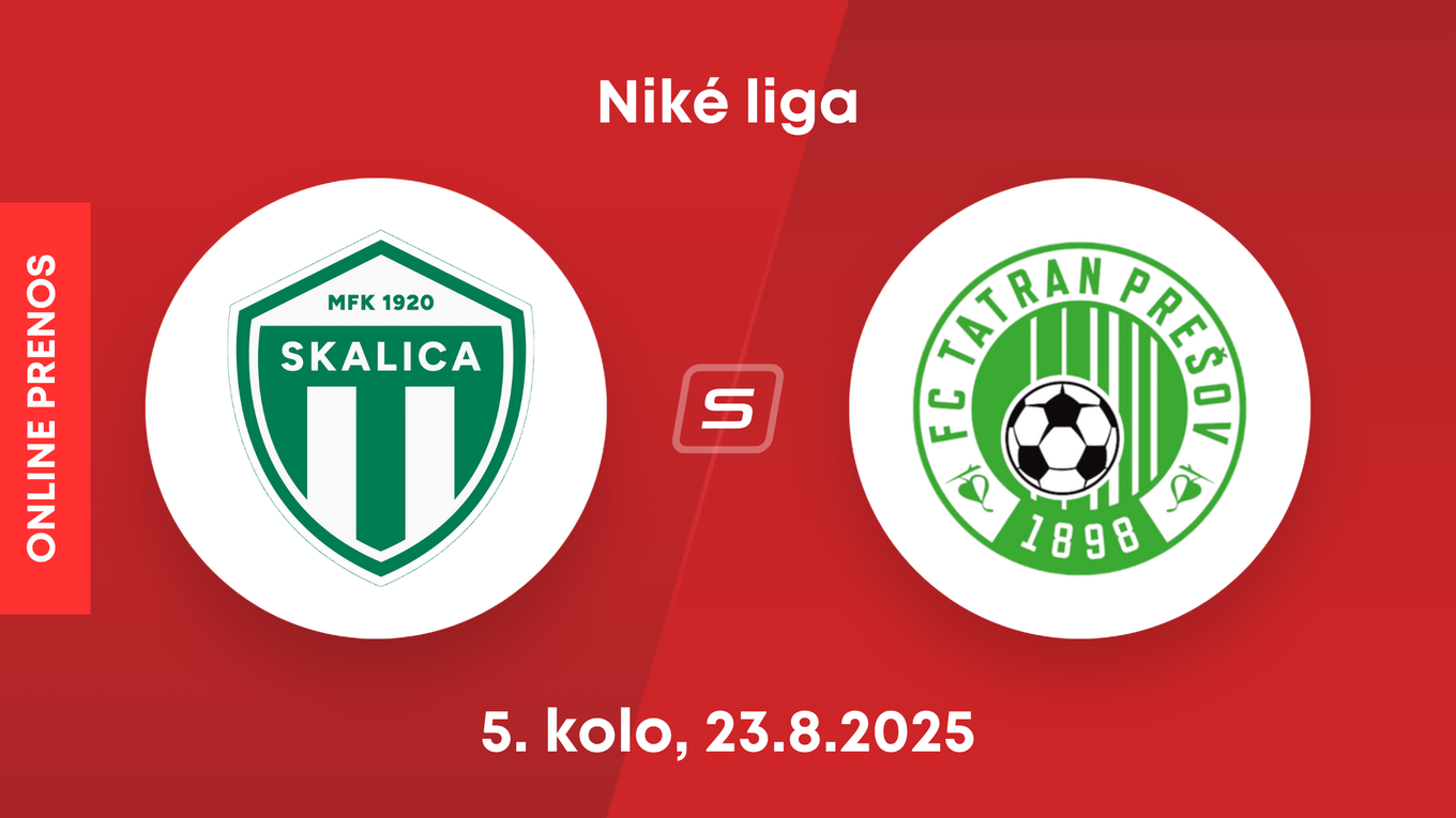 MFK Skalica - FC Tatran Prešov: ONLINE prenos zo zápasu 5. kola Niké ligy.