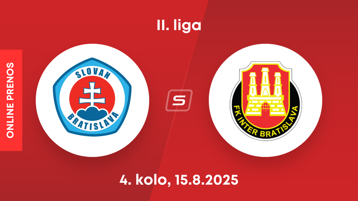 ŠK Slovan Bratislava B - FK Inter Bratislava: ONLINE prenos zo zápasu 4. kola II. ligy.