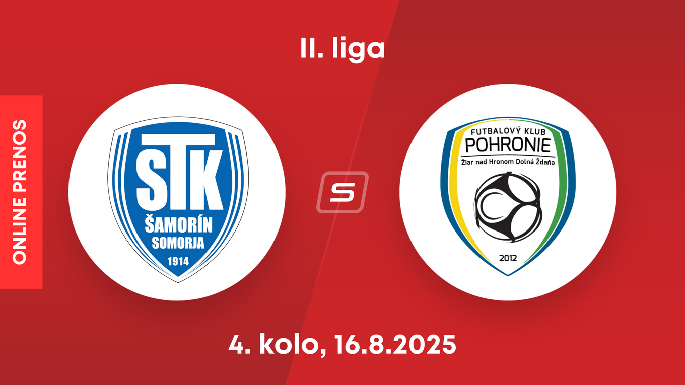 FC ŠTK 1914 Šamorín - FK Pohronie: ONLINE prenos zo zápasu 4. kola II. ligy.