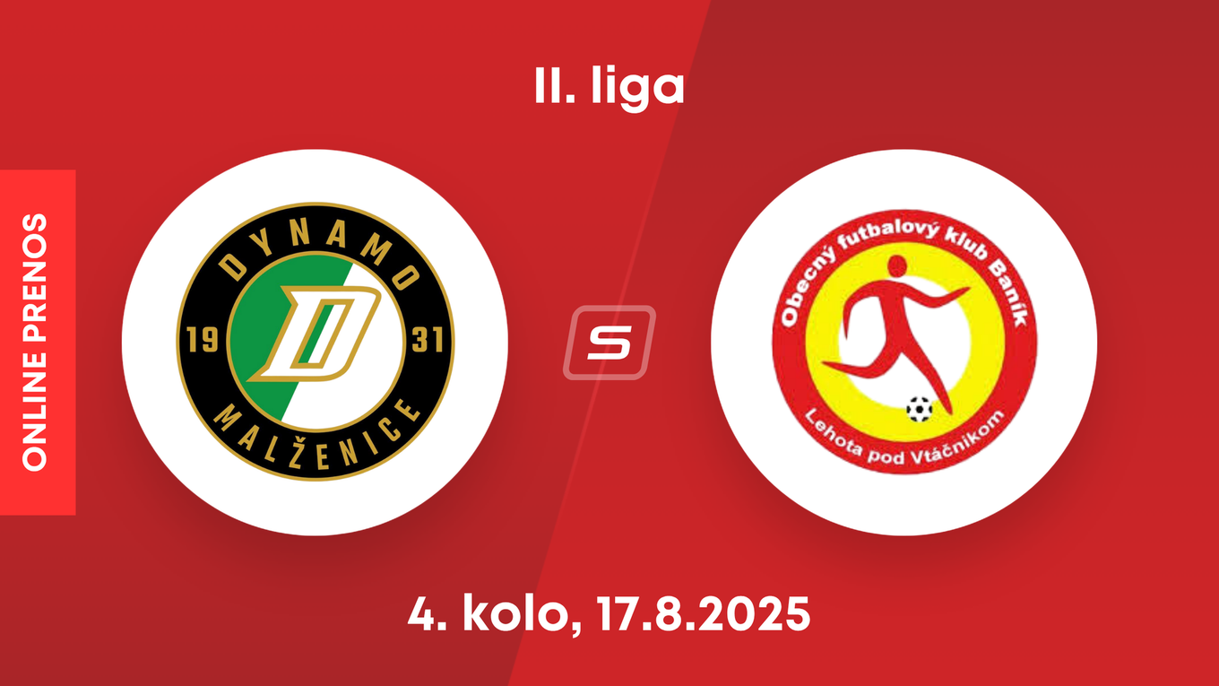 OFK Malženice - OFK Baník Lehota pod Vtáčnikom: ONLINE prenos zo zápasu 4. kola II. ligy.