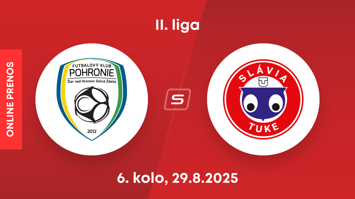 FK Pohronie - Slávia TU Košice: ONLINE prenos zo zápasu 6. kola II. ligy.
