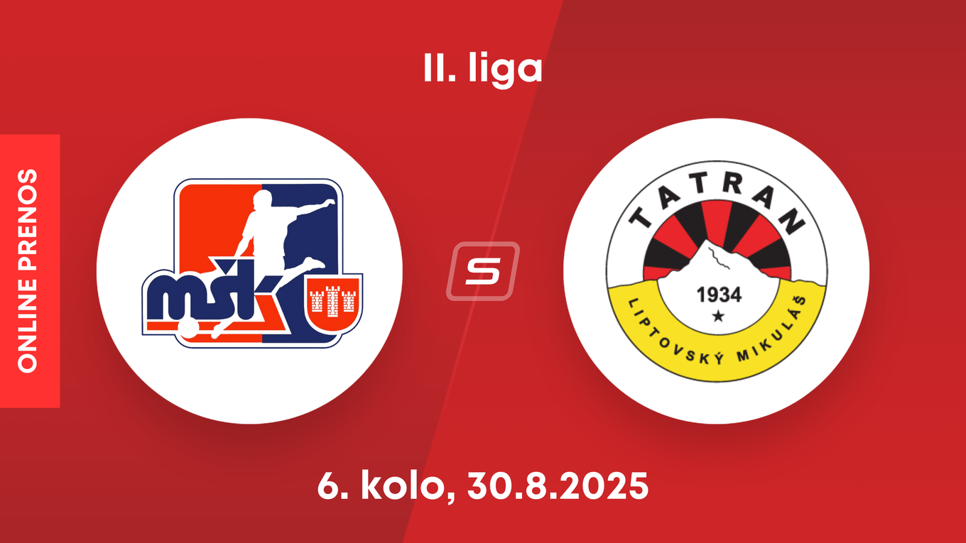 MŠK Považská Bystrica - MFK Tatran Liptovský Mikuláš: ONLINE prenos zo zápasu 6. kola II. ligy.