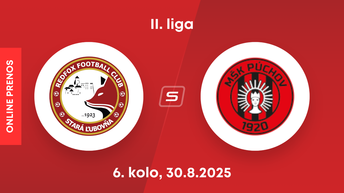 Stará Ľubovňa Redfox Football Club - MŠK Púchov: ONLINE prenos zo zápasu 6. kola II. ligy.