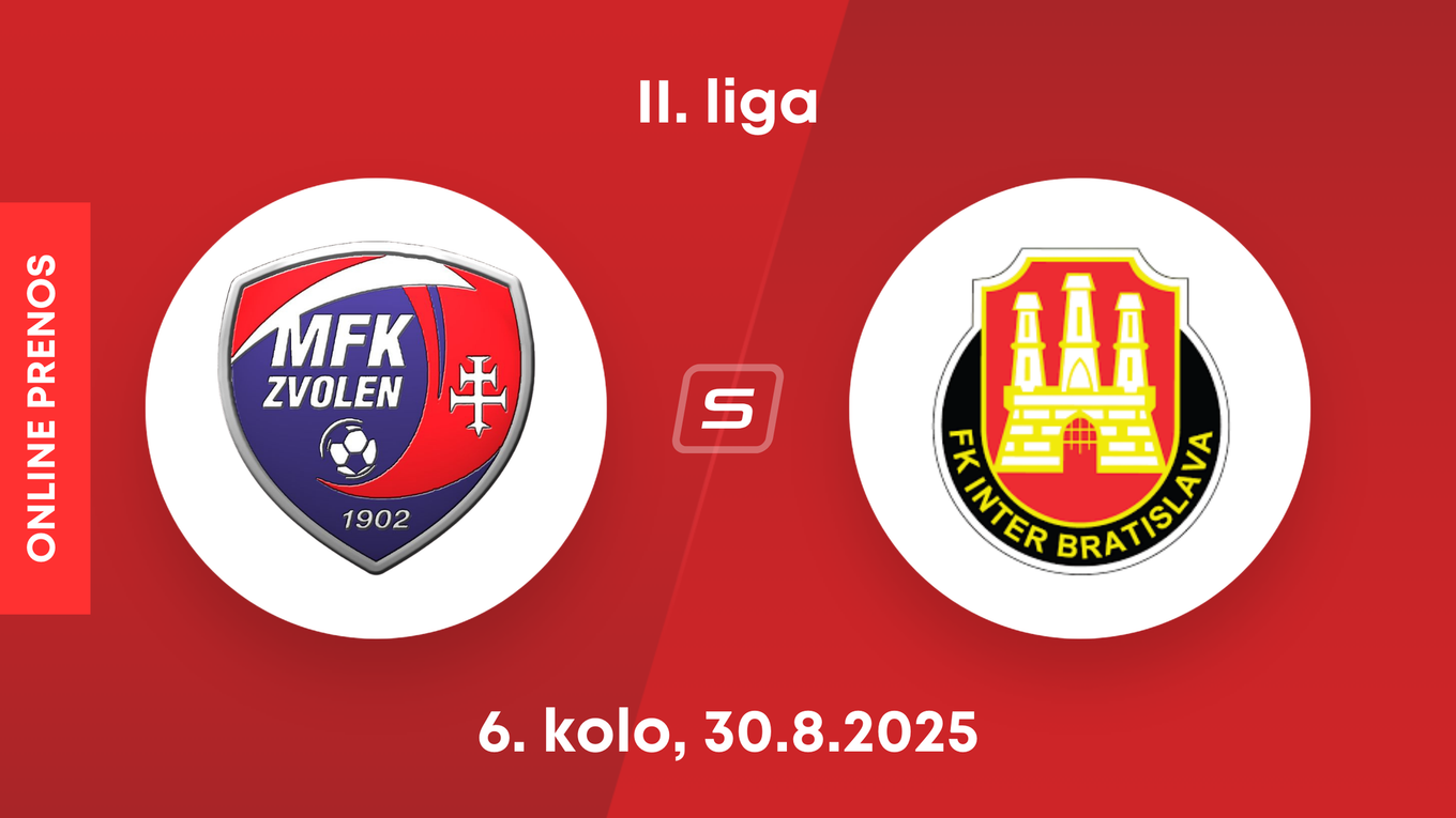 MFK Zvolen - FK Inter Bratislava: ONLINE prenos zo zápasu 6. kola II. ligy.