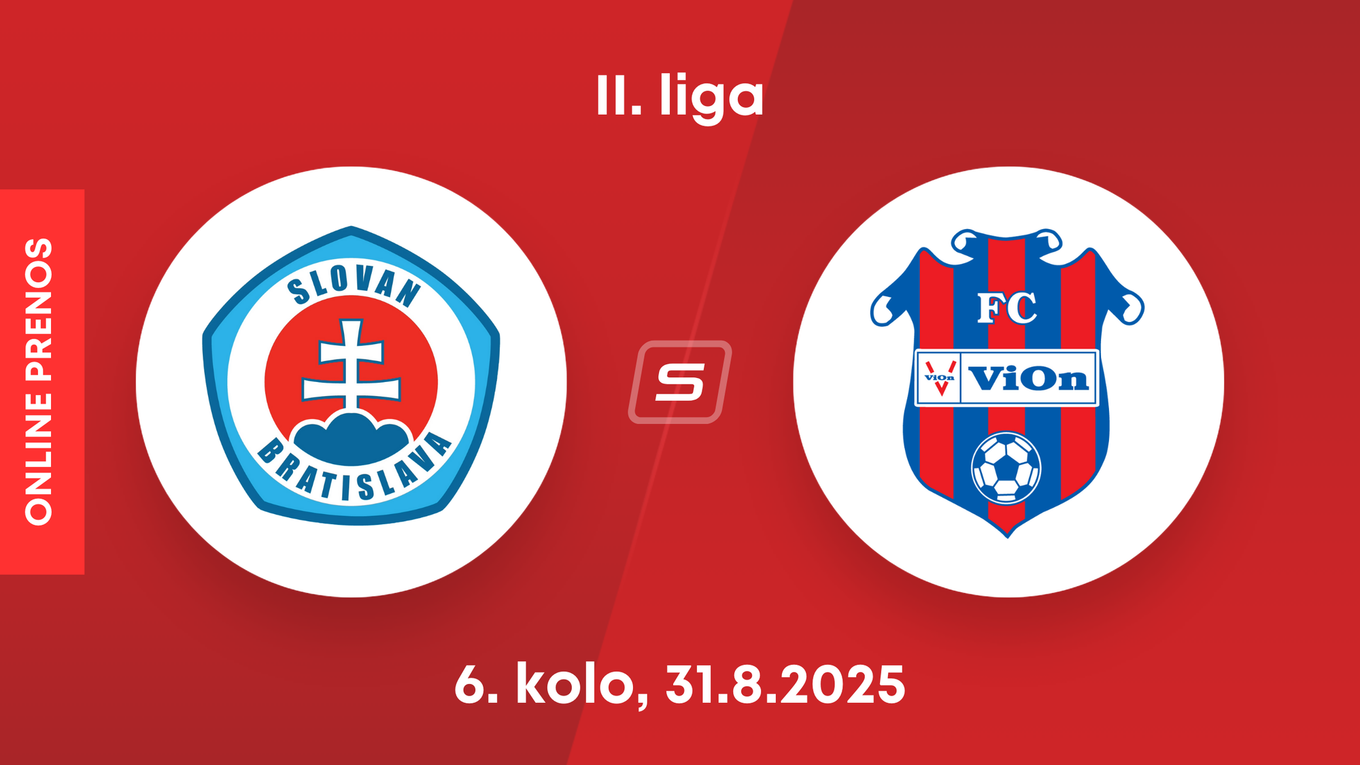 ŠK Slovan Bratislava B - FC ViOn Zlaté Moravce: ONLINE prenos zo zápasu 6. kola II. ligy.