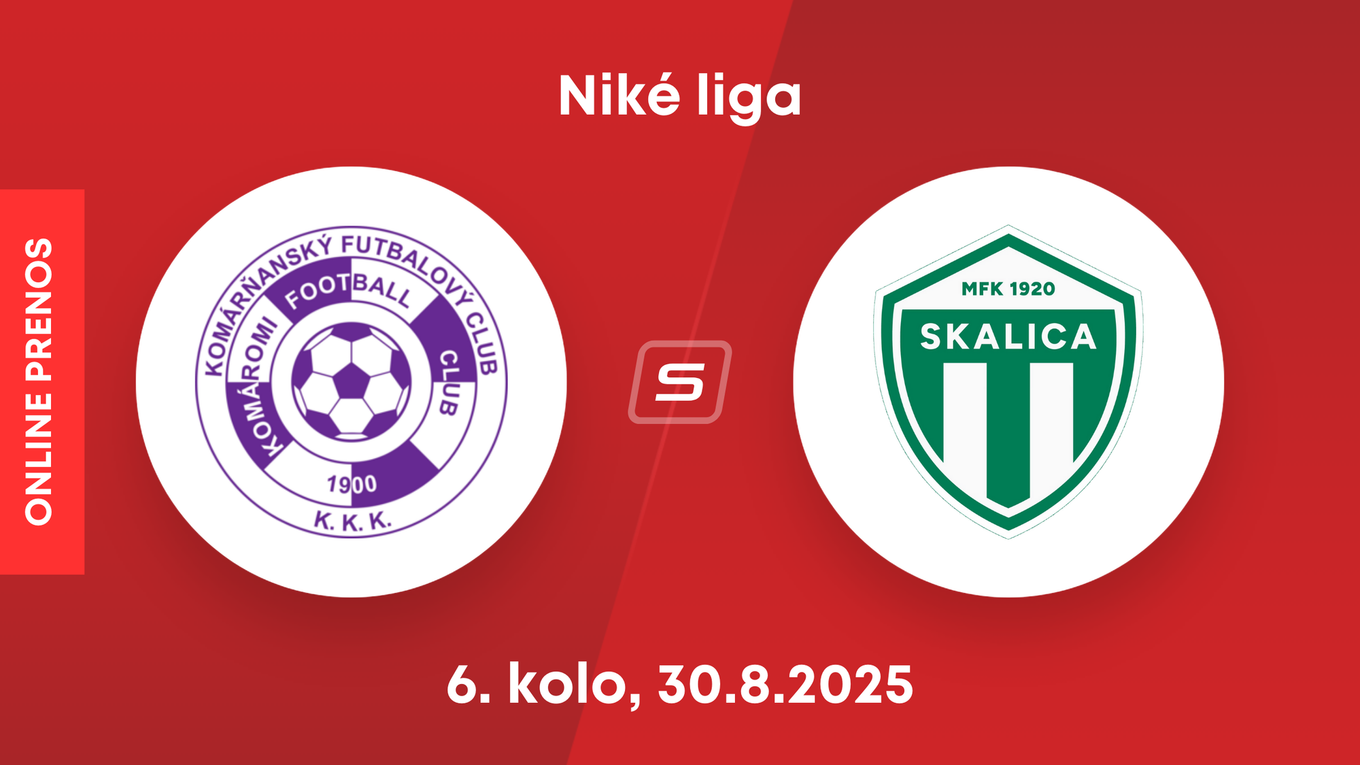 KFC Komárno - MFK Skalica: ONLINE prenos zo zápasu 6. kola Niké ligy.
