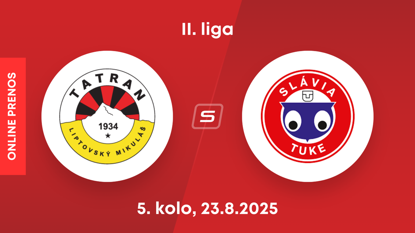 MFK Tatran Liptovský Mikuláš - Slávia TU Košice: ONLINE prenos zo zápasu 5. kola II. ligy.
