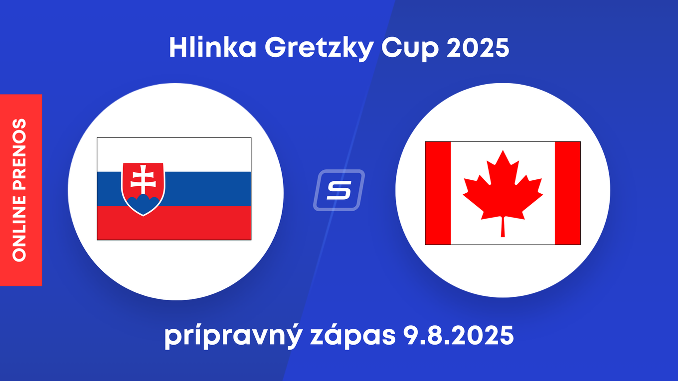 Slovensko - Kanada: ONLINE prenos z prípravy pred Hlinka Gretzky Cup 2025 LIVE.