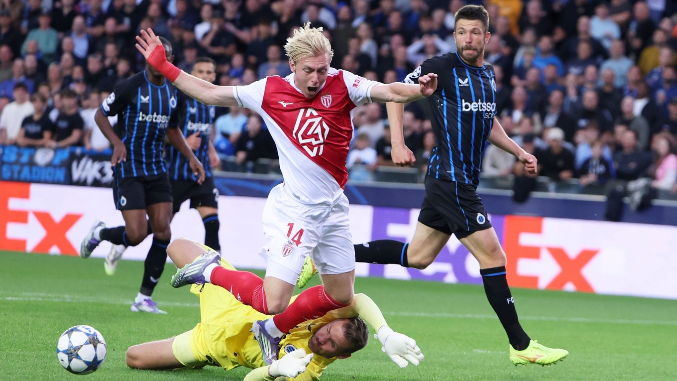 Momentka zo zápasu Bruggy - Monaco