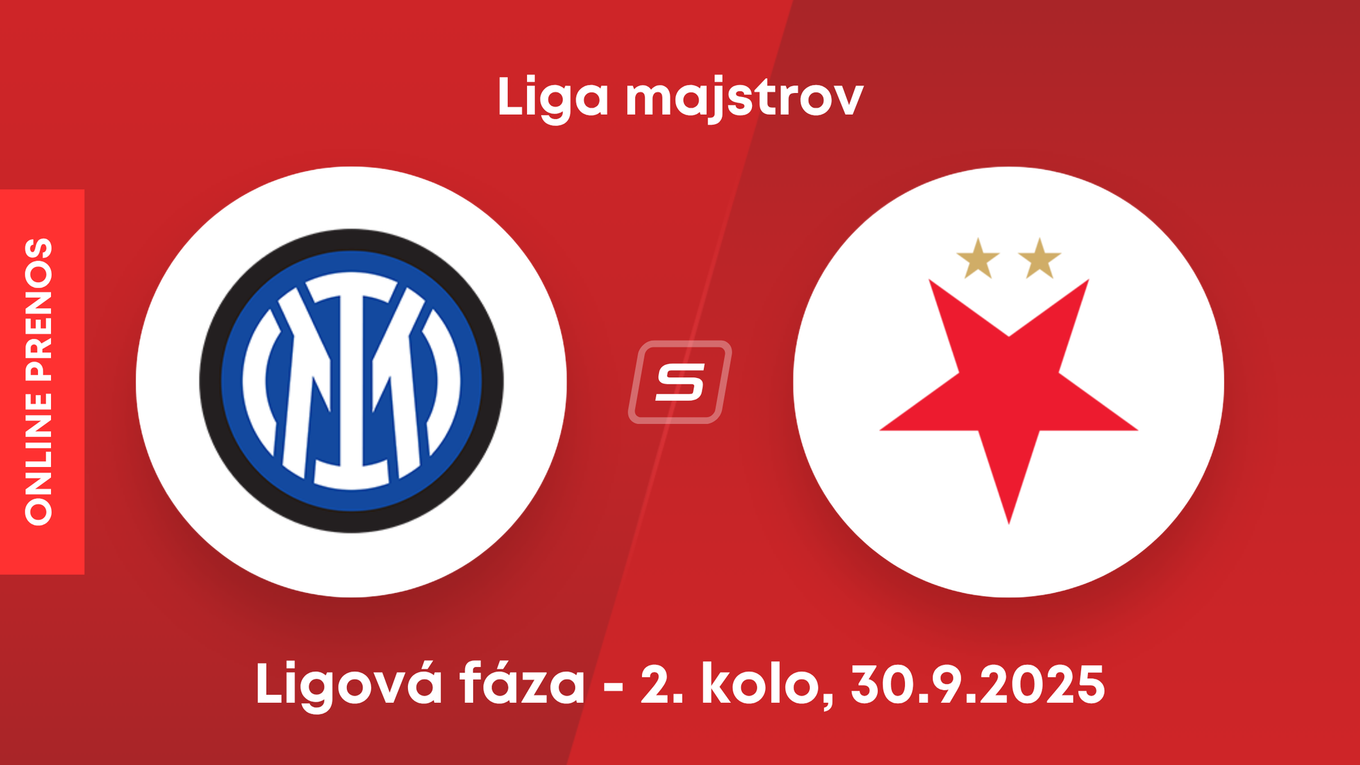 Inter Miláno - SK Slavia Praha: ONLINE prenos zo zápasu 2. kola ligovej fázy Ligy majstrov. 
