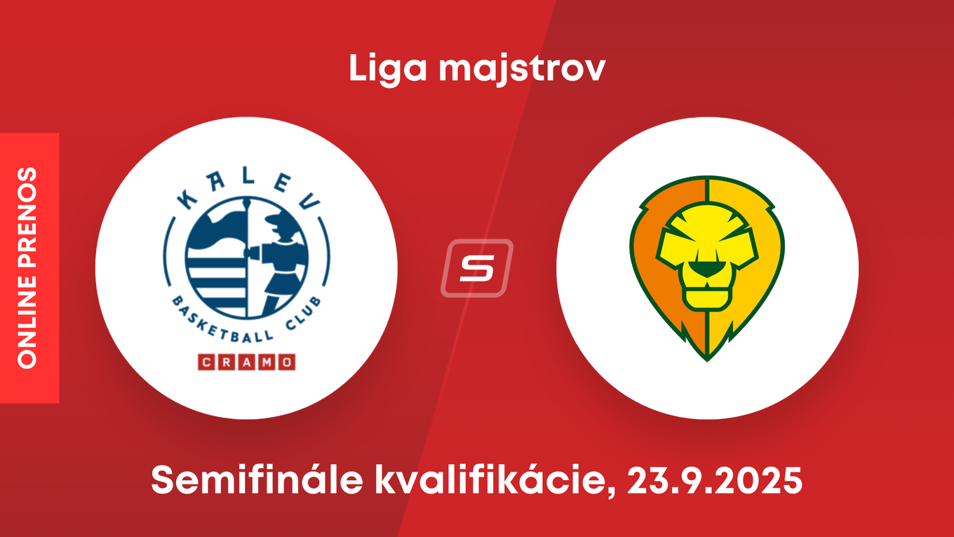 Kalev/Cramo - Patrioti Levice: LIVE STREAM zo semifinále kvalifikácie Ligy majstrov.