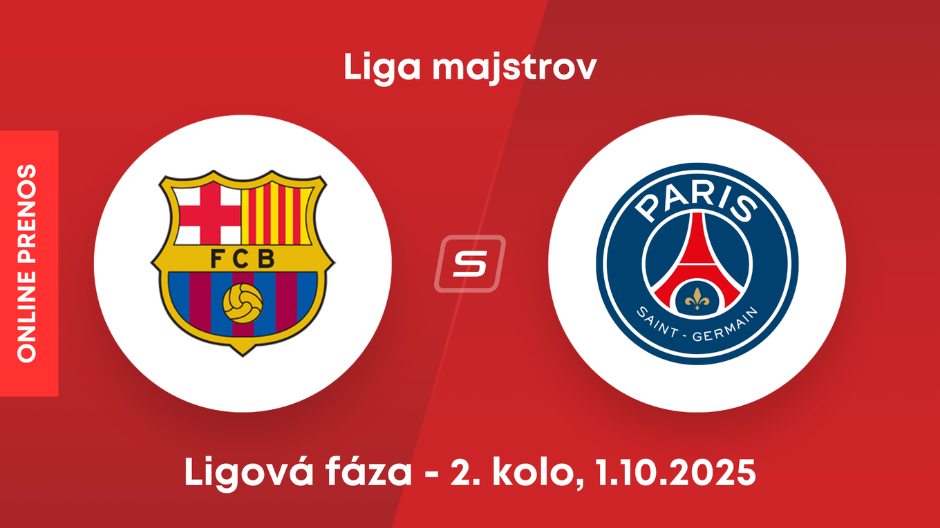 FC Barcelona - Paríž St. Germain: ONLINE prenos zo zápasu 2. kola ligovej fázy Ligy majstrov. 